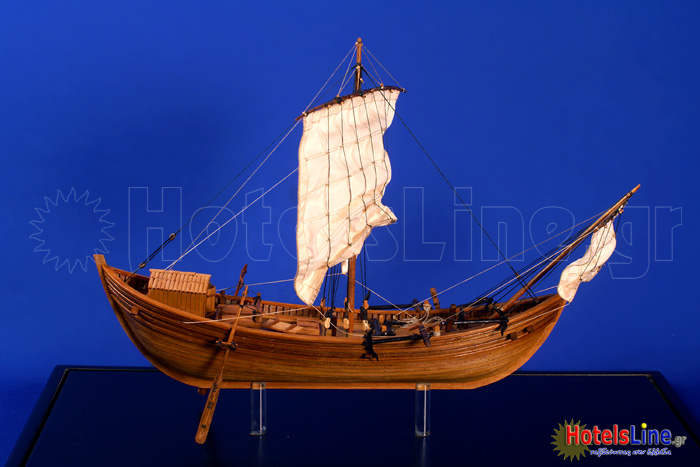 Ομοίωμα υπό κλίμακα βυζαντινού εμπορικού πλοίου του 7ου αιώνα μ.Χ.