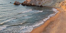 Agios Ioannis beach in Milos island Agios Ioannis beach in Milos island