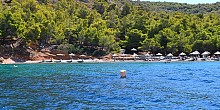 Bisti beach in Hydra island Bisti beach in Hydra island