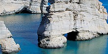 The enchanting Kleftiko beach in Milos The enchanting Kleftiko beach in Milos