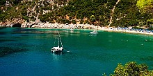 Limnonari beach in Skopelos island Limnonari beach in Skopelos island