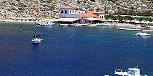 Mandraki beach in Hydra island Mandraki beach in Hydra island