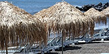 Perissa beach is Santorini island Perissa beach is Santorini island